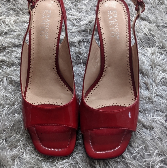 Franco Sarto red sling backs. Size 7.5M - Picture 2 of 7